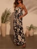 LA Angels Jumpsuit in Schwarz/ Creme