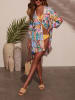 LA Angels Bluse in Pink/ Blau