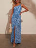 LA Angels Kleid in Blau/ Creme