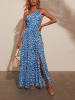 LA Angels Kleid in Blau/ Creme