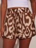 LA Angels Shorts in Braun/ Creme