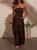 LA Angels Jumpsuit in Schwarz/ Braun