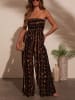 LA Angels Jumpsuit in Schwarz/ Braun