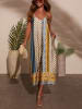LA Angels Jumpsuit in Beige/ Blau