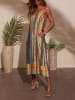 LA Angels Jumpsuit in Beige/ Blau
