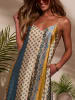 LA Angels Jumpsuit in Beige/ Blau