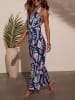 LA Angels Jumpsuit in Dunkelblau/ Weiß
