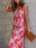 LA Angels Jumpsuit in Rot/ Creme