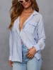 LA Angels Blouse lichtblauw/wit