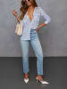 LA Angels Blouse lichtblauw/wit