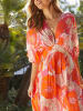 LA Angels Kleid in Koralle/ Creme