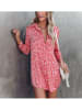 LA Angels Kleid in Rot/ Creme