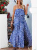 LA Angels Kleid in Blau/ Creme