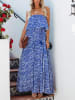 LA Angels Kleid in Blau/ Creme