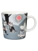 Moomin Kubek "Adventure Move" w kolorze czarno-szarym - 300 ml