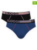 Sloggi 2er-Set: Slips in Blau/ Schwarz