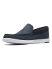 Clarks Leder-Mokassis "Bratton" in Dunkelblau