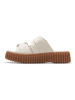 Clarks Leder-Pantoletten "Interest" in Creme