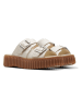 Clarks Leder-Pantoletten "Interest" in Creme