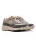 Clarks Skórzane sneakersy "Combi Lehman" w kolorze błękitno-beżowym