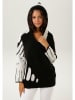 Aniston Pullover in Schwarz/ Weiß