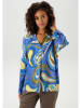 Aniston Bluse in Blau/ Oliv