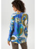 Aniston Bluse in Blau/ Oliv