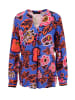 Aniston Bluse in Blau/ Orange