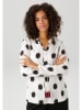 Aniston Bluse in Weiß/ Dunkelblau