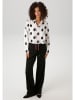 Aniston Bluse in Weiß/ Dunkelblau