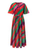 Aniston Jurk groen/rood/paars