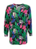 Aniston Longbluse in Grün/ Schwarz/ Pink
