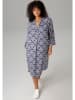 Aniston Jurk donkerblauw/wit