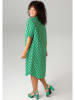 Aniston Jurk groen/wit