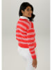 Aniston Cardigan in Rot/ Weiß
