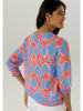 Aniston Bluse in Hellblau/ Apricot