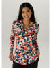Aniston Bluse in Petrol/ Orange/ Creme