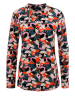 Aniston Bluse in Petrol/ Orange/ Creme