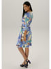 Aniston Kleid in Blau/ Creme