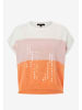More & More Shirt in Weiß/ Rosa/ Orange