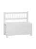 WellHome for Kids Skrzynia w kolorze białym do siedzenia - 74,5 x 64 x 34 cm