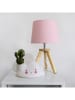 WellHome for Kids Tischleuchte in Natur/ Rosa - (H)30,5 x Ø 18,5 cm