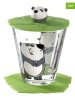 LEONARDO 3tlg. Kinder-Trinkset ''Panda'' in Grün - (H)10 x Ø 10,8 cm
