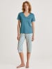 Calida Pyjama-Hose in Hellblau/ Weiß