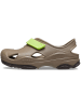 Crocs Slippersy "Terrain Fisherman" w kolorze oliwkowo-limonkowym