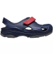 Crocs Slippersy "Terrain Fisherman" w kolorze granatowo-czerwonym