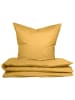 UNCOVER BY SCHIESSER Renforcé beddengoedset "Soho" mosterdgeel