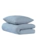 UNCOVER BY SCHIESSER Mousseline beddengoedset "Lennox" lichtblauw