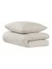 UNCOVER BY SCHIESSER Mousseline beddengoedset "Lennox" lichttaupe