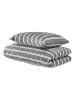 UNCOVER BY SCHIESSER Renforcé beddengoedset "Colorado" donkergrijs/wit